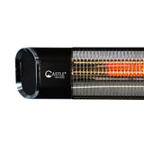 Load image into Gallery viewer, Left side close up of the black Nebula 2KW Free Standing Infrared Heater