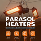 Load image into Gallery viewer, Infrared Triple 3KW Parasol Heater With Wifi &amp; Remote Control