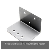 Load image into Gallery viewer, Close up of the VA-20R 2KW Infrared Outdoor Garden Heater&#39;s wall bracket against a white background with the caption &quot;fixed wall bracket for mounting the heater&quot;