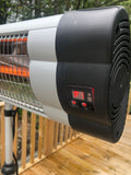 Load image into Gallery viewer, Close-up of the KMH-2500R 2.5KW Free Standing Infrared Heater on/off toggle button